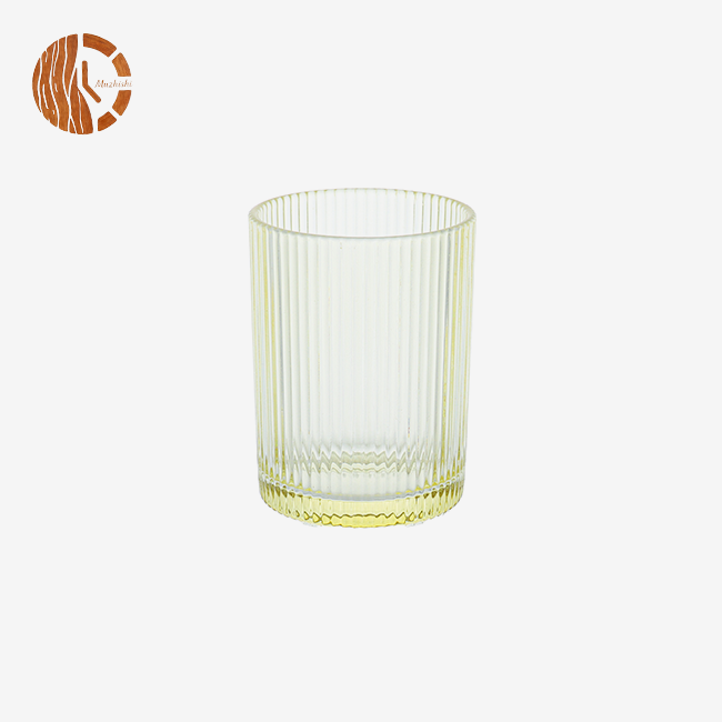 Modern Vertical Striped Glass Candle Containers